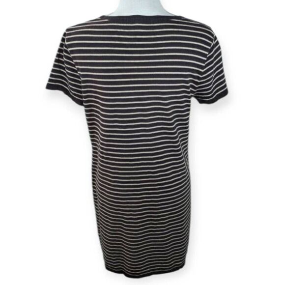 FOREVER 21 BLACK & BEIGE STRIPE TEE-SHIRT DRESS SZ.XL EUC. - Picture 5 of 6